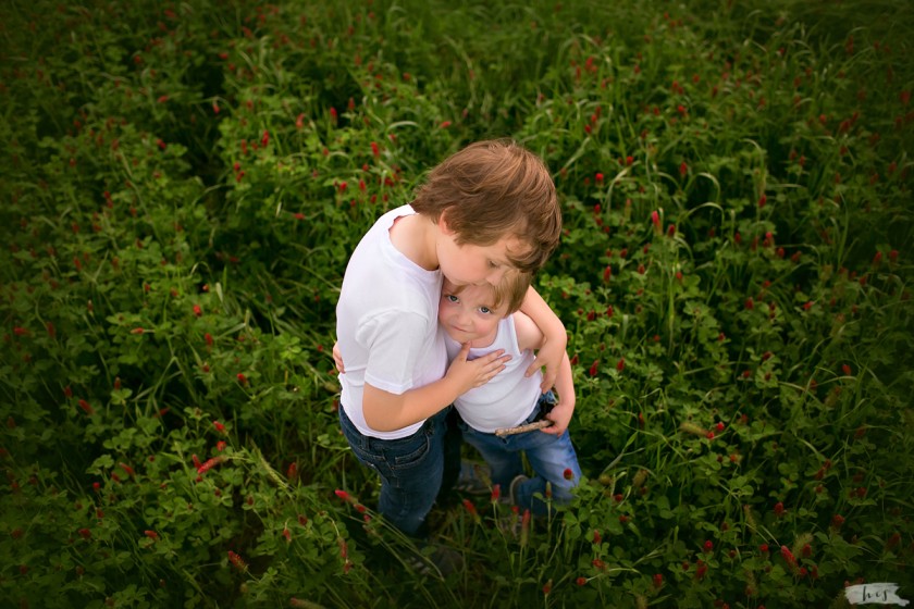 picture of two brothers hugging by Heather Stockett