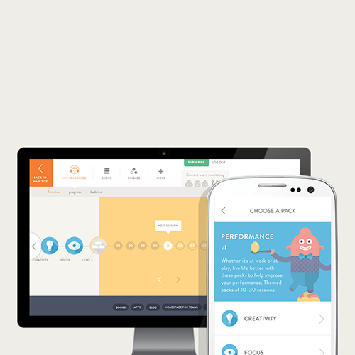 headspace website and app