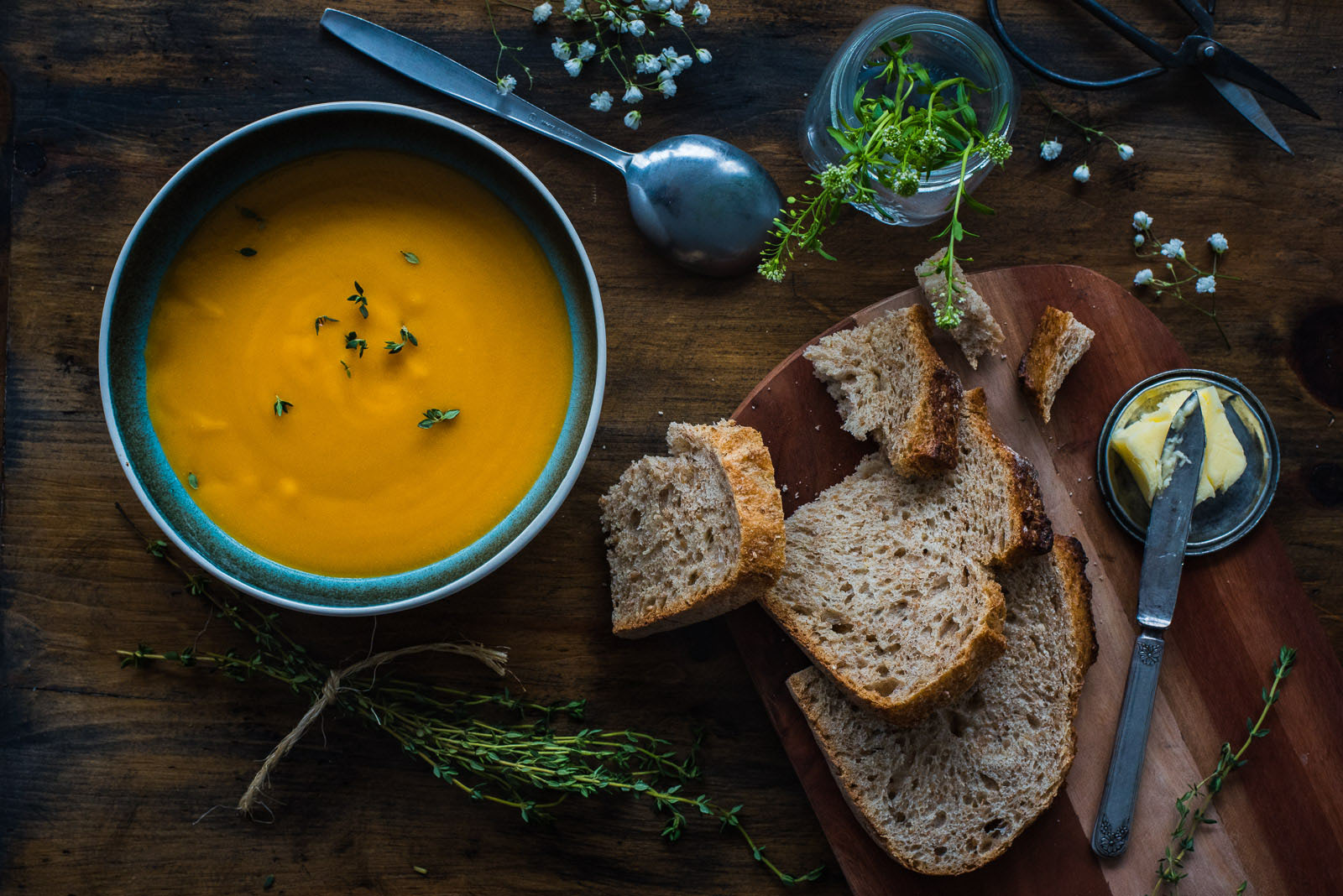soup and bread by Susan Bahen
